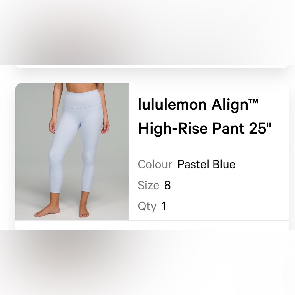 lululemon athletica Align High-Rise Pant 25" in Pastel Blue